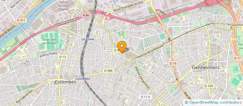 localisation de l'entreprise SAS DU BONHEUR  COLOMBES