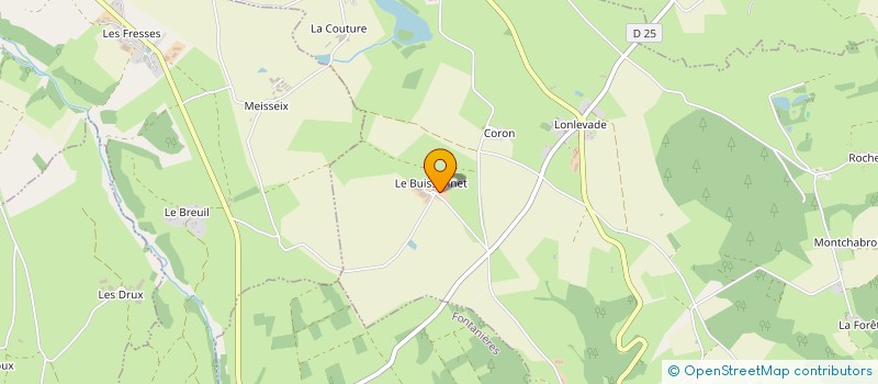 localisation de l'entreprise SAS DU BUISSONNET  EVAUX-LES-BAINS