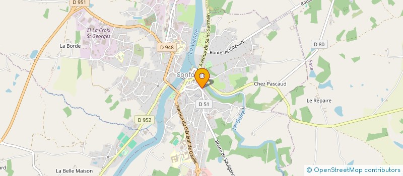 localisation de l'entreprise SAS DU CONFLUENT  CONFOLENS