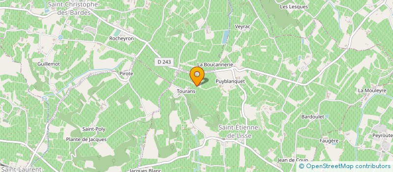 localisation de l'entreprise SAS DU DOMAINE DE CHATEAU BOUTISSE  SAINT-CHRISTOPHE-DES-BARDES