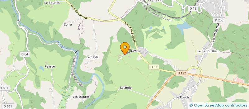 localisation de l'entreprise SAS DU GOLF ENERGIE à SANSAC-DE-MARMIESSE