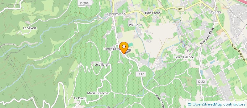 localisation de l'entreprise SAS DU GRANIER  APREMONT