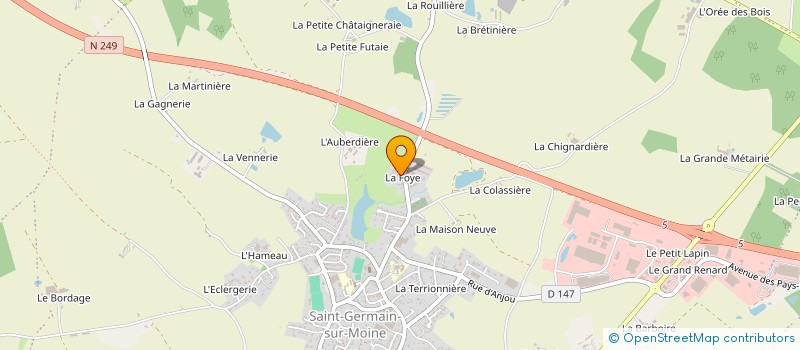 localisation de l'entreprise SAS DU HETRE à SEVREMOINE