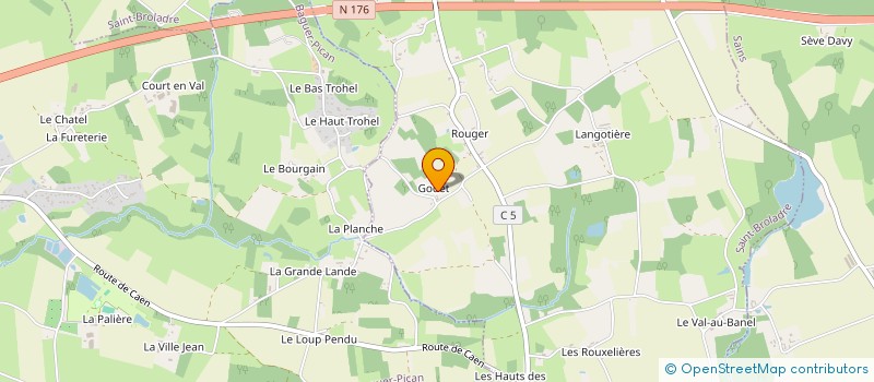 localisation de l'entreprise SAS DU JARDIN AU BOCAL  SAINT-BROLADRE