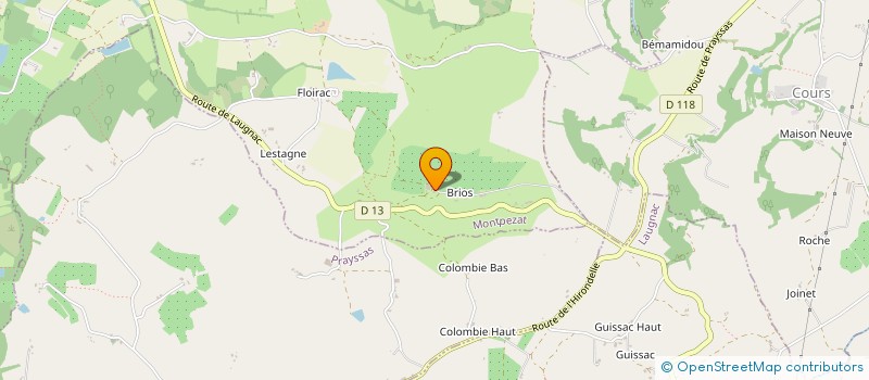 localisation de l'entreprise SAS DU LAC  MONTPEZAT