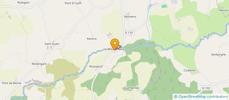 localisation de l'entreprise SAS DU MOULIN NEUF  KERNASCLEDEN