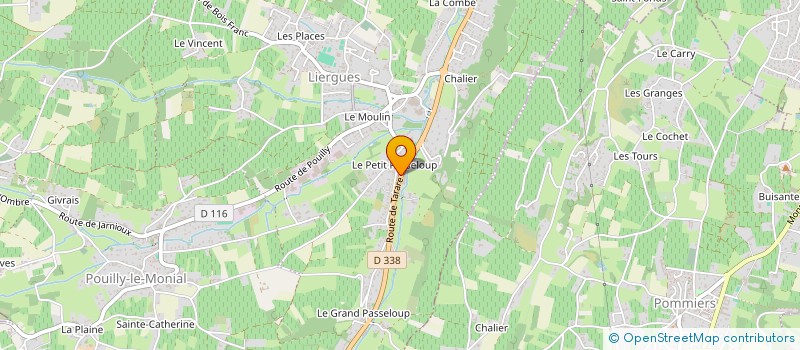 localisation de l'entreprise SAS DU PASSELOUP 1749 ROUTE DE TARARE à PORTE DES PIERRES DOREES