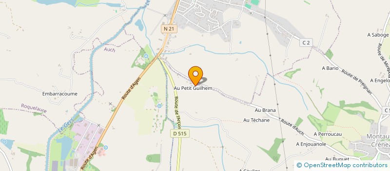 localisation de l'entreprise SAS DU PETIT GUILHEM  MONTAUT-LES-CRENEAUX