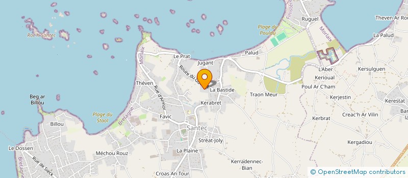 localisation de l'entreprise SAS DU POULDU  SANTEC