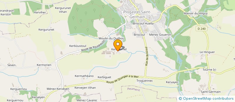 localisation de l'entreprise SAS DU QUILLIOU  PLOGASTEL-SAINT-GERMAIN