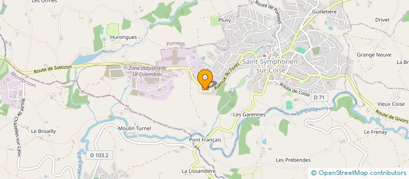 localisation de l'entreprise SAS DUBANCHET à SAINT-SYMPHORIEN-SUR-COISE
