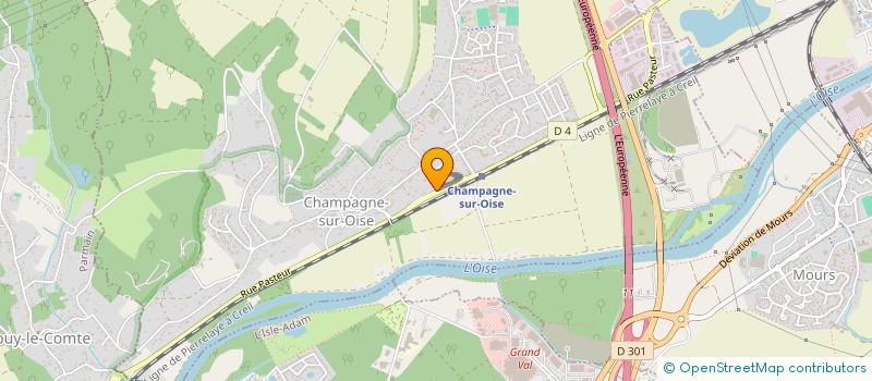 localisation de l'entreprise SAS DUBREUIL ROISSE CHAUFFAGE  CHAMPAGNE-SUR-OISE