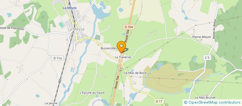 localisation de l'entreprise SAS DUSSOULIER FABRICE à LA MEYZE