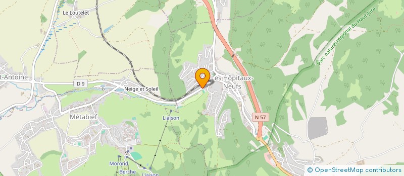 localisation de l'entreprise SAS EBBOR  LES HOPITAUX-NEUFS