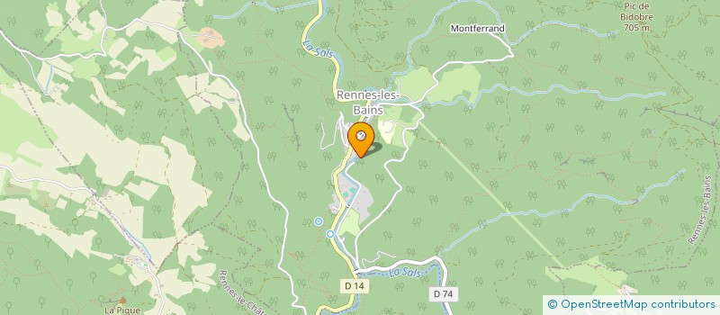 localisation de l'entreprise SAS EDEN CAMPING  RENNES-LES-BAINS