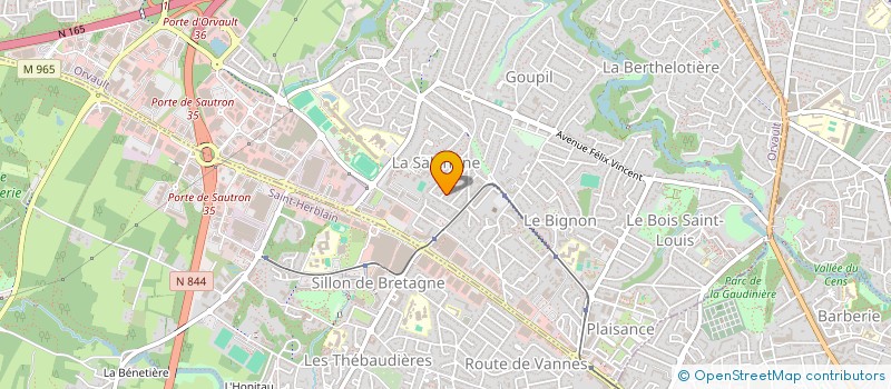 localisation de l'entreprise SAS EHP à ORVAULT