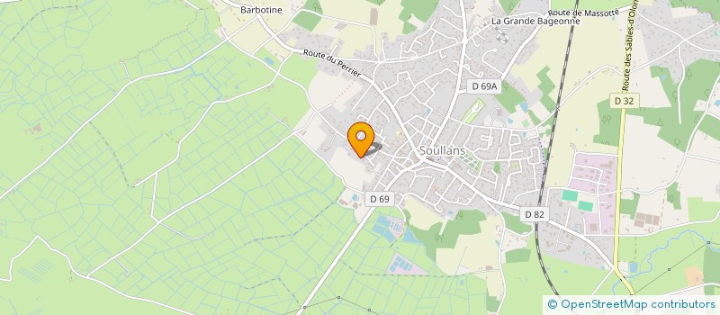 localisation de l'entreprise SAS ELECTRON LIBRE FORMATION  SOULLANS