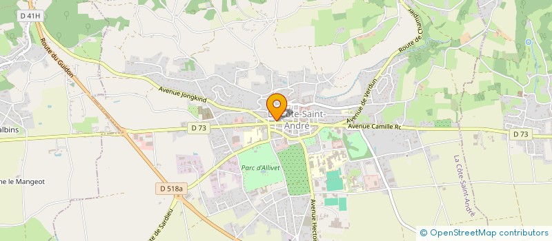 localisation de l'entreprise SAS ELJE COURTAGE à LA COTE-SAINT-ANDRE