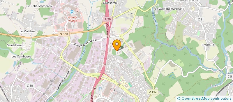 localisation de l'entreprise SAS EMS CAR à LIMOGES
