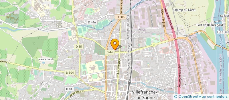 localisation de l'entreprise SAS EMT PEINTURE - ROULE PEINTURE à VILLEFRANCHE-SUR-SAONE