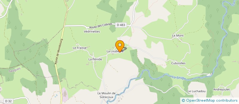 localisation de l'entreprise SAS ENERGIE CHAZELLES  THORAS