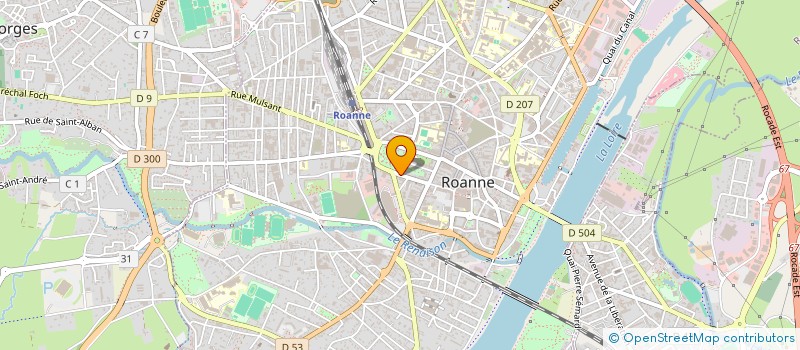 localisation de l'entreprise SAS ENJP à ROANNE