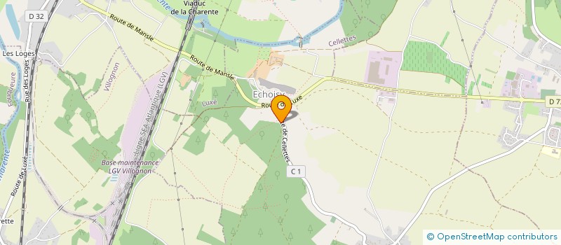 localisation de l'entreprise SAS ENR16  CELLETTES