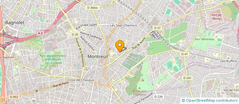 localisation de l'entreprise SAS ERMITAGE à MONTREUIL