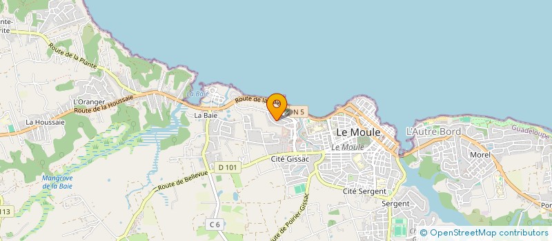 localisation de l'entreprise SAS ES TELECOM à LE MOULE