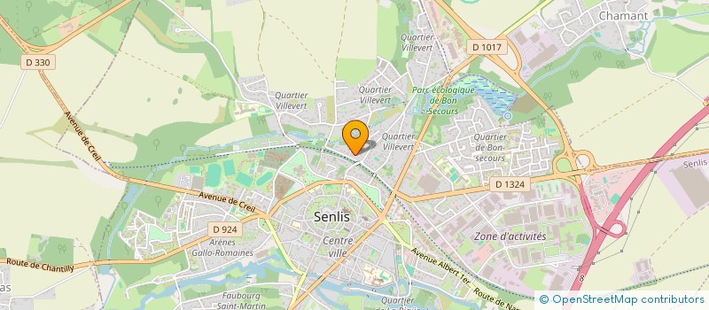 localisation de l'entreprise SAS EUPHOR  SENLIS