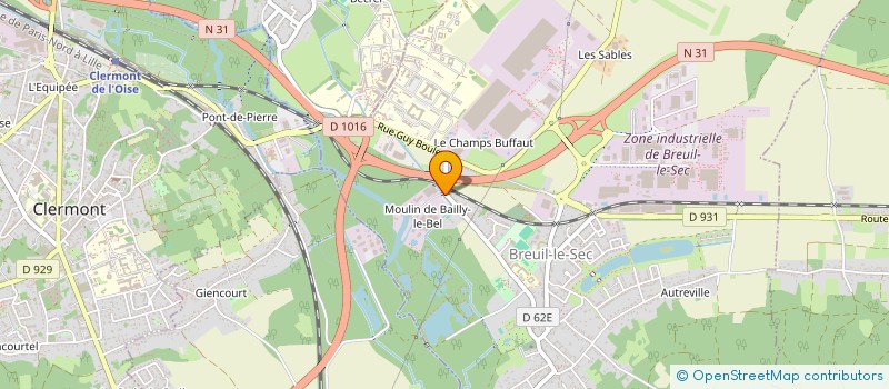 localisation de l'entreprise SAS EURO DIFUSSION  BREUIL-LE-SEC