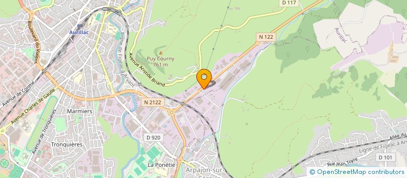 localisation de l'entreprise SAS EURO DISTRIBUTION à AURILLAC