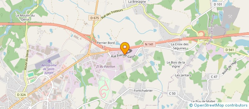 localisation de l'entreprise SAS EUROPE INDUSTRIE IMMOBILIER à SAINT-JUNIEN