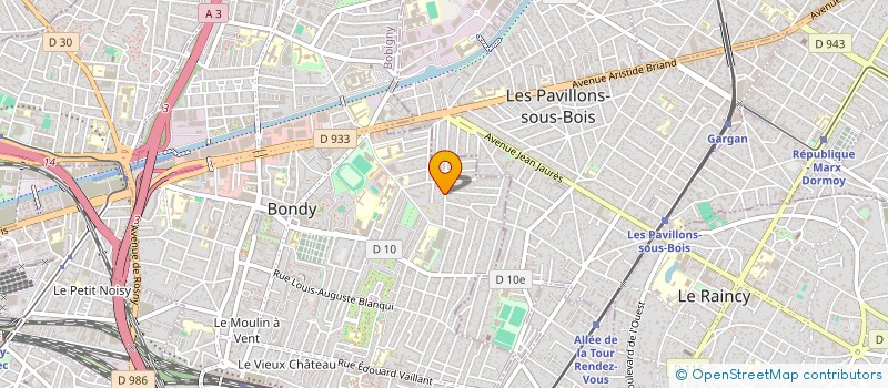 localisation de l'entreprise SAS EVERTON  BONDY