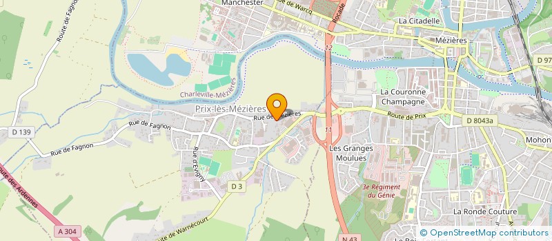 localisation de l'entreprise SAS EXPRESS PLOMBERIE  PRIX-LES-MEZIERES