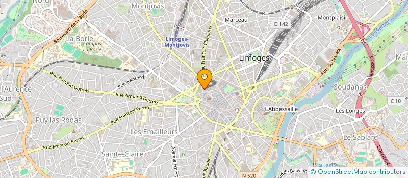 localisation de l'entreprise SAS EXQI à LIMOGES