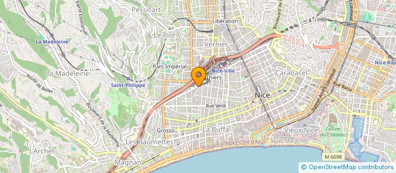 localisation de l'entreprise SAS F A à NICE