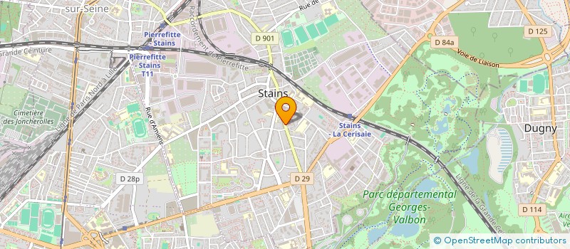 localisation de l'entreprise SAS F2M à STAINS