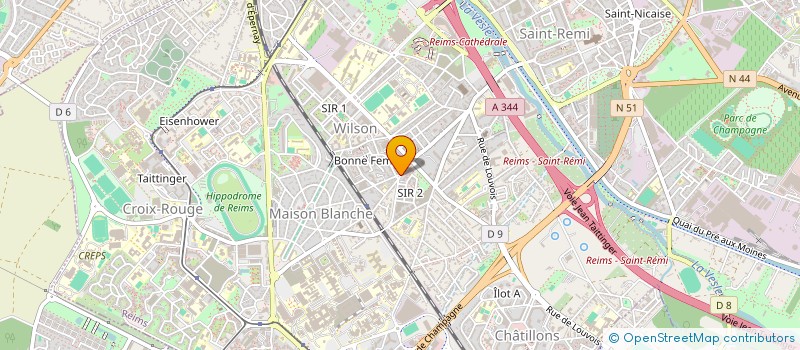 localisation de l'entreprise SAS FARES  REIMS