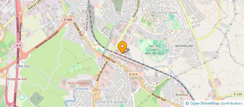 localisation de l'entreprise SAS FAUGERE SPORT  PERPIGNAN