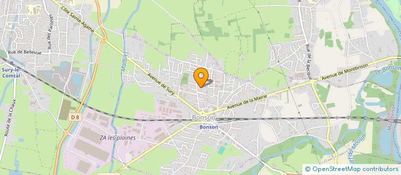 localisation de l'entreprise SAS FAZEVA  BONSON