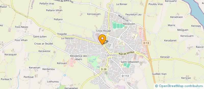 localisation de l'entreprise SAS FH MENUISERIE CHARPENTE  LANNILIS