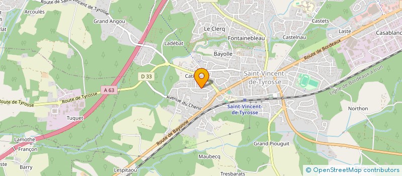 localisation de l'entreprise SAS FILLIETTE A.C.  SAINT-VINCENT-DE-TYROSSE
