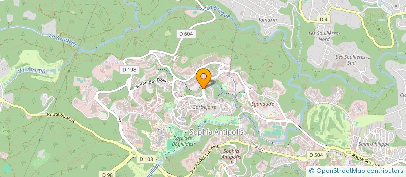 localisation de l'entreprise SAS FINANCE PARTNERS COTE D'AZUR  VALBONNE