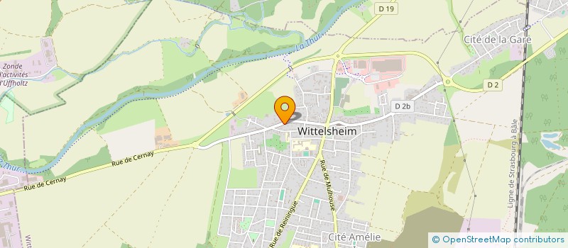 localisation de l'entreprise SAS FINANCEWITT  WITTELSHEIM