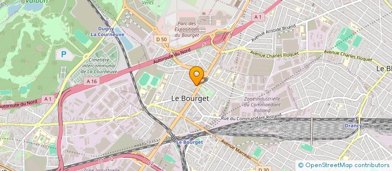 localisation de l'entreprise SAS FINANCIERE BOISSIER à LE BOURGET