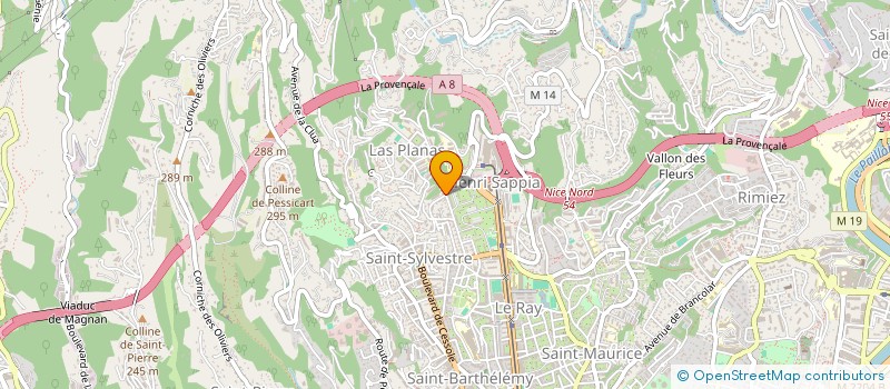 localisation de l'entreprise SAS FIRST SANTE à NICE