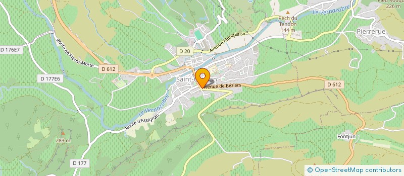 localisation de l'entreprise SAS FL  SAINT-CHINIAN