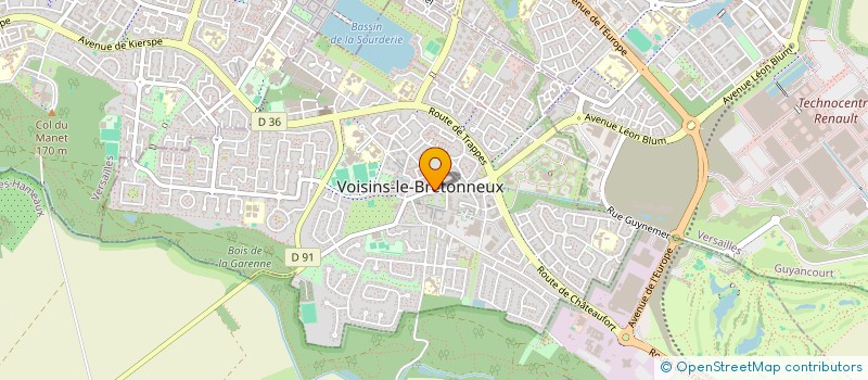 localisation de l'entreprise SAS FLASH DECO  VOISINS-LE-BRETONNEUX