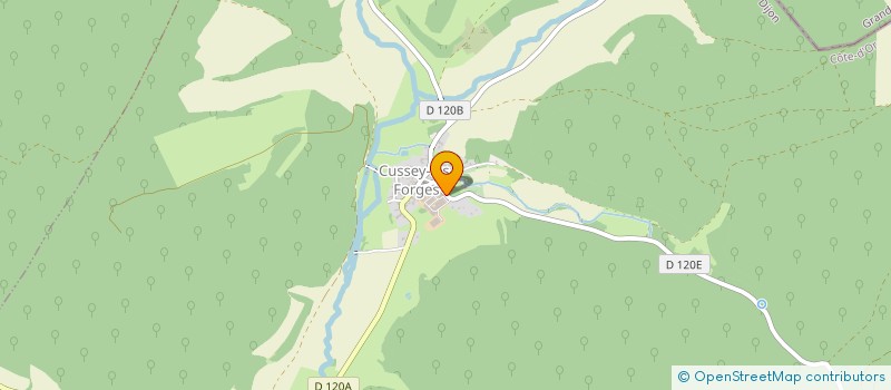 localisation de l'entreprise SAS FORGES NRJ  CUSSEY-LES-FORGES